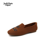 Joy&mario Women’s Slip-On Weave Flats Shoes -79267W