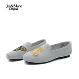 Joy&mario Women’s Slip-On Weave Flats Shoes -79267W
