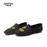 Joy&mario Women’s Slip-On Weave Flats Shoes -79267W