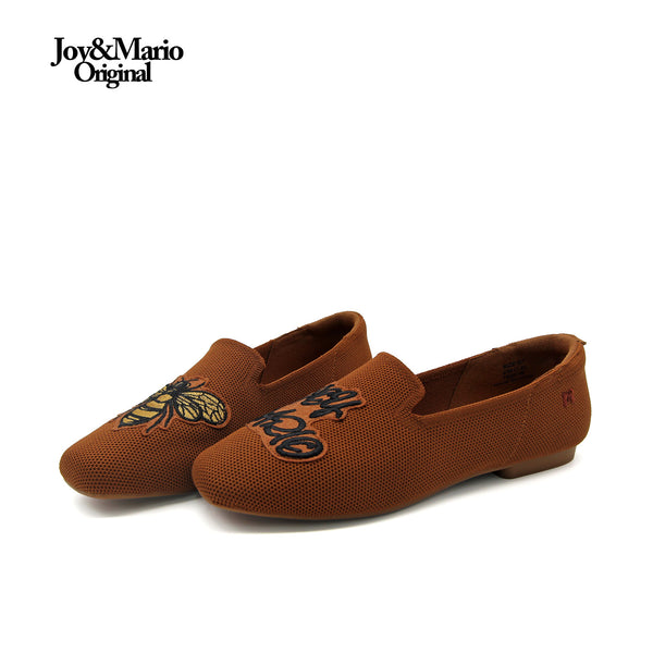 Joy&mario Women’s Slip-On Weave Flats Shoes -79267W