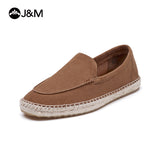 Joy&mario Handmade Couple’s Slip-On Espadrille Sheepskin Flats Shoes -05915W/M