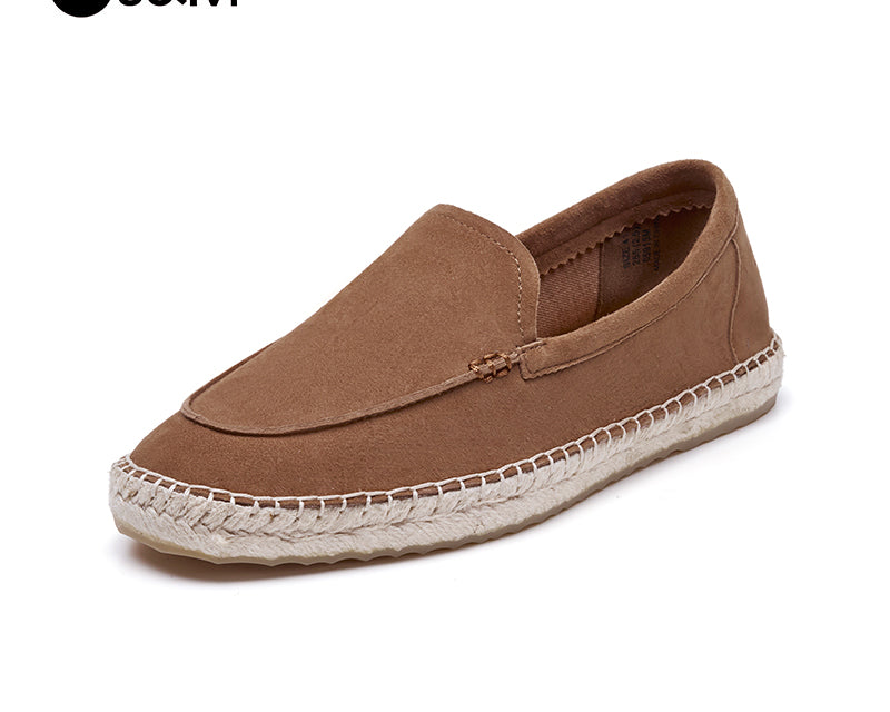 Joy&mario Handmade Couple’s Slip-On Espadrille Sheepskin Flats Shoes -05915W/M
