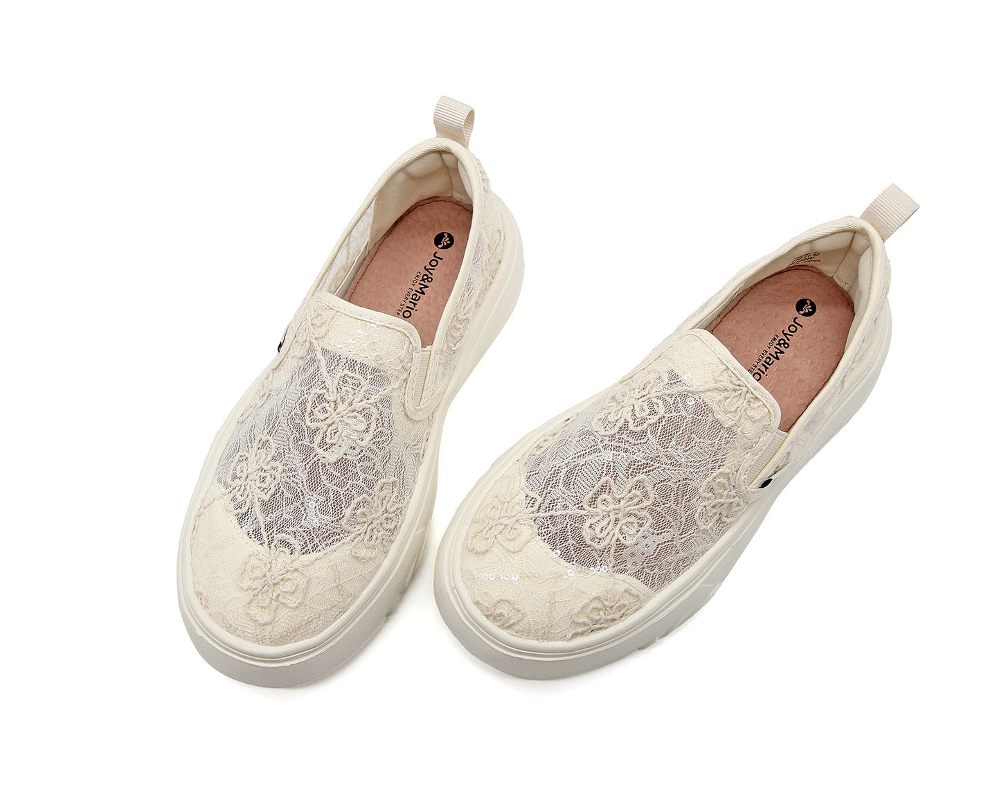 Joy&mario Women’s Slip-on Mesh Platform Loafers Shoes-88150W