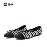 Joy&mario Women’s Slip-On Weave Flats Shoes -79236W