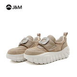 Joy&mario Women’s Slip-on  Mesh Platform Walking Shoes-22335W