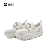 Joy&mario Women’s Slip-on  Mesh Platform Walking Shoes-22335W