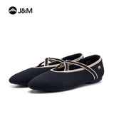 Joy&mario Women’s Slip-On Weave Flats Shoes -79258W