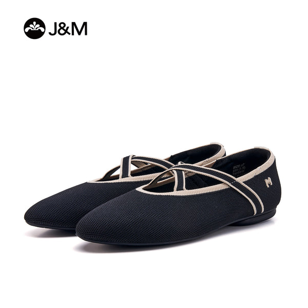 Joy&mario Women’s Slip-On Weave Flats Shoes -79258W