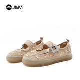 Joy&mario Women’s Slip-on Woven Mesh Loafers Shoes-66189W