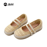 Joy&mario Women’s Slip-on Woven Mesh Loafers Shoes-66187W