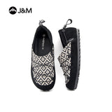 Joy&mario Women’s Slip-on Leather and Weave Loafers Sheos-77383W