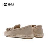 Joy&mario Handmade Couple’s Slip-On Espadrille Sheepskin Flats Shoes -05915W/M