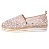 Handmade Women’s Slip-On Espadrille Sequins Mesh Loafers-51555W