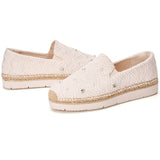 Handmade Women’s Slip-On Espadrille Fabric Loafers Platform-52131W