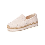 Handmade Women’s Slip-On Espadrille Fabric Loafers Platform-52131W