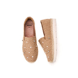 Handmade Women’s Slip-On Espadrille Fabric Loafers Platform-52131W