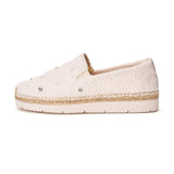 Handmade Women’s Slip-On Espadrille Fabric Loafers Platform-52131W