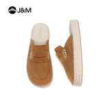 Joy&mario Handmade Women’s Slip-On Espadrille Sheepskin Slippers Shoes -05916W