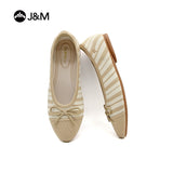 Joy&mario Women’s Slip-On Weave Flats Shoes -79236W