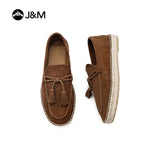 Joy&mario Handmade Couple’s Slip-On Espadrille Sheepskin Flats Shoes -05915W/M
