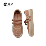 Joy&mario Women’s Slip-on Woven Mesh Loafers Shoes-66187W