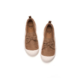 Load image into Gallery viewer, JOY&amp;MARIO Women’s Slip-On Mesh Loafers in Camel-65758W