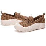JOY&MARIO Women’s Slip-On Mesh Loafers in Camel-65758W