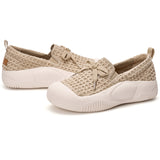 Load image into Gallery viewer, JOY&amp;MARIO Women’s Slip-On Mesh Loafers in Apricot-65758W