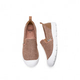Load image into Gallery viewer, JOY&amp;MARIO Women’s Slip-On Fabric Loafers in Camel-65762W