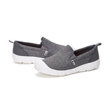 Load image into Gallery viewer, JOY&amp;MARIO Women’s Slip-On Fabric Loafers in Dk Grey-65762W