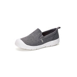 Load image into Gallery viewer, JOY&amp;MARIO Women’s Slip-On Fabric Loafers in Dk Grey-65762W