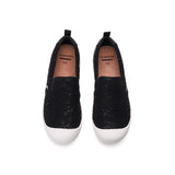 Load image into Gallery viewer, JOY&amp;MARIO Women’s Slip-On Mesh Loafers in Black-65763W
