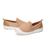 Load image into Gallery viewer, JOY&amp;MARIO Women’s Slip-On Mesh Loafers in Camel-65763W