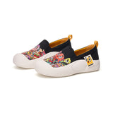 Women’s Slip-on Twill Printed Platform Loafers-65770W