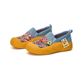 Women’s Slip-on Twill Printed Platform Loafers-65770W