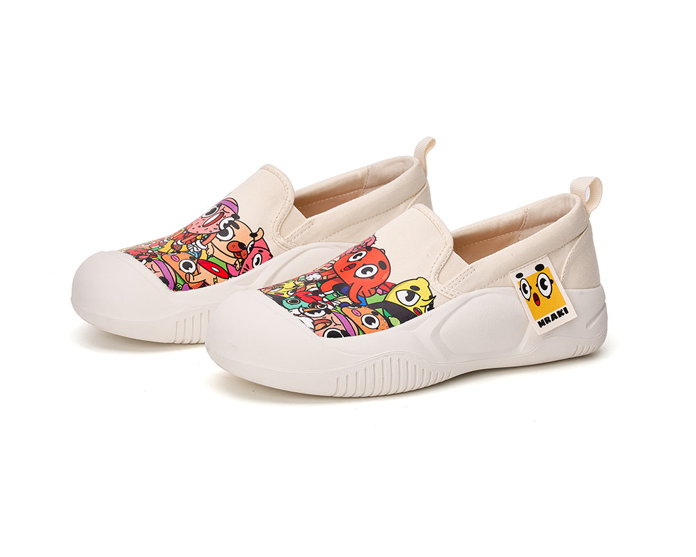 Women’s Slip-on Twill Printed Platform Loafers-65770W