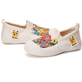 Women’s Slip-on Twill Printed Platform Loafers-65770W