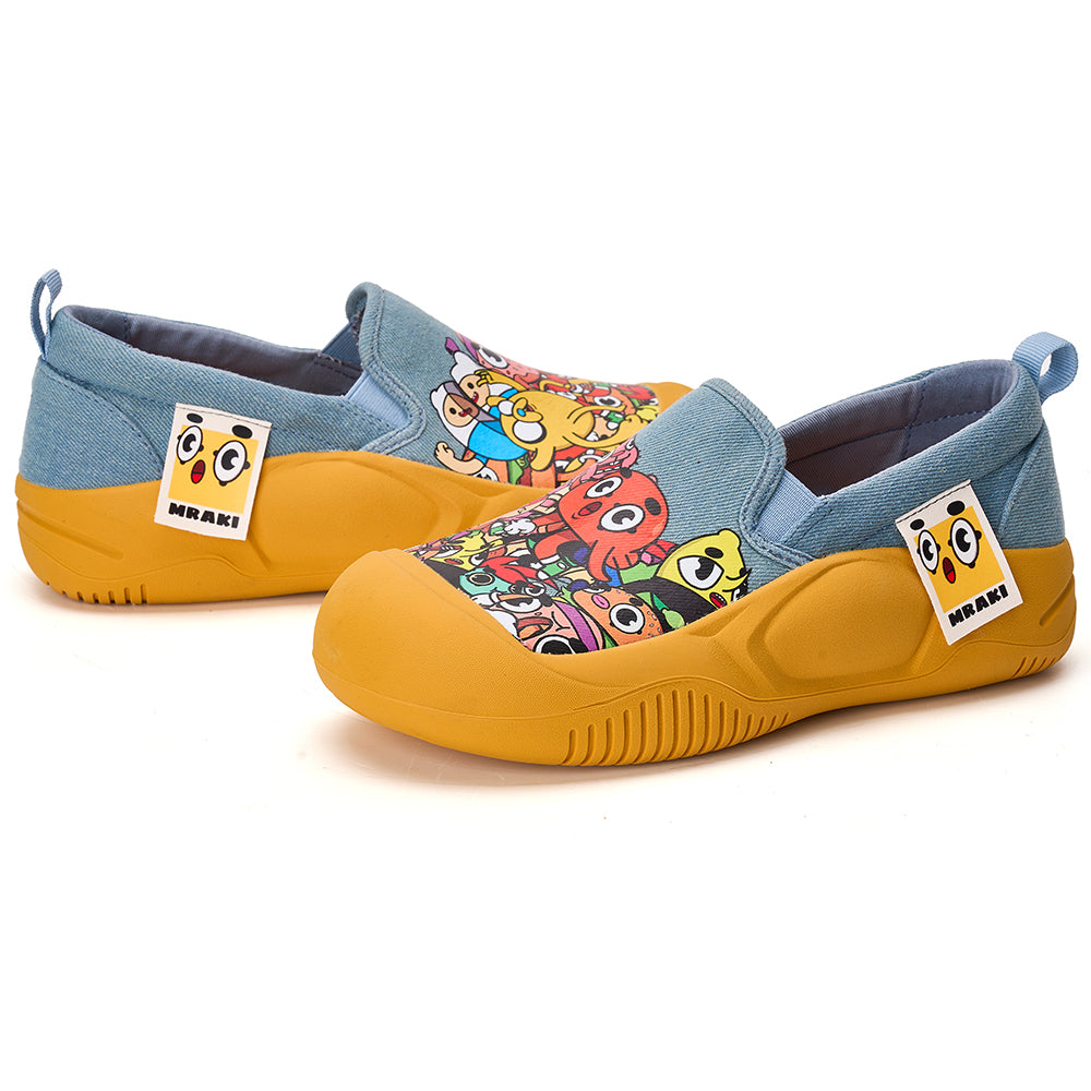 JOY&MARIO Women’s Slip-on Twill Loafers in Blue-65770W