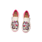 Load image into Gallery viewer, JOY&amp;MARIO Women’s Slip-on Twill Loafers in Rose-65792W