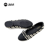 Joy&mario Women’s Slip-On Weave Flats Shoes -79236W