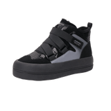 Load image into Gallery viewer, JOY&amp;MARIO Women&#39;s Sequins and Action Leather Lace-up Snow Boots in Black-65709W