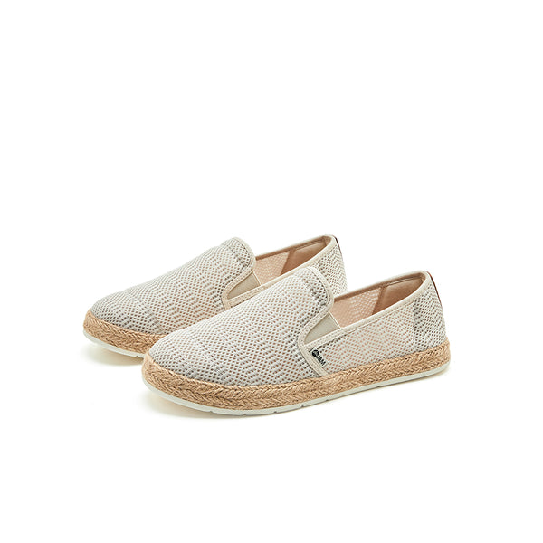 Handmade Men's Mesh Espadrilles Flats in Ivory-72285M