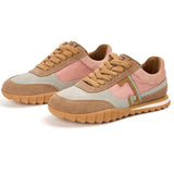 Load image into Gallery viewer, JOY&amp;MARIO Women’s Lace-up Slip-on Cow Suede and Twill sneaker in Misty Pink-73120W