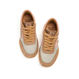 Load image into Gallery viewer, JOY&amp;MARIO Women’s Lace-up Slip-on Cow Suede and Twill sneaker in Misty Pink-73120W