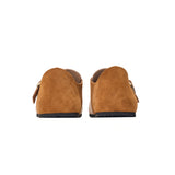 Load image into Gallery viewer, JOY&amp;MARIO Women’s and Men&#39;s Slip-On Cow Suede Couple Birken Shoes in Camel-77193W/M