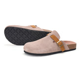 Women’s and Men's Slip-On Cow Suede Couple Mule Birken Slippers Shoes-77196W/M