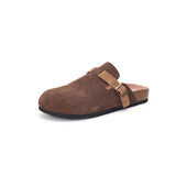 Load image into Gallery viewer, JOY&amp;MARIO Women’s and Men&#39;s Slip-On Cow Suede Couple Birken Slipper Shoes in Coffee-77196W/M