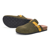 Women’s and Men's Slip-On Cow Suede Couple Mule Birken Slippers Shoes-77196W/M