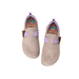 Joy&mario Women’s Slip-On Cow Suede Birken Shoes in Khaki-77206W