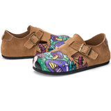 Women’s Slip-On Printed Cow Suede Birken Mule Shoes -77208W